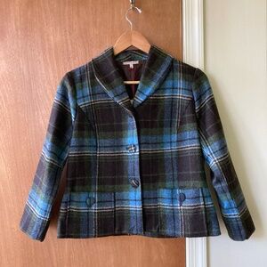 Blue plaid Frances Valentine jacket, NWT, size M
